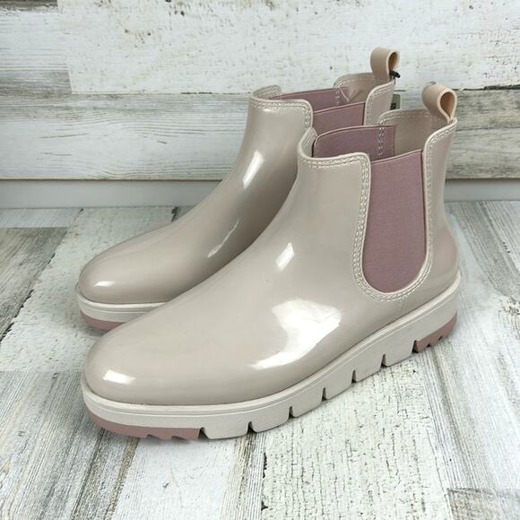 Cougar Women’s 10 Pink Slip-On Waterproof Rain Ankle Combat Boots NEW - Picture 1 of 13